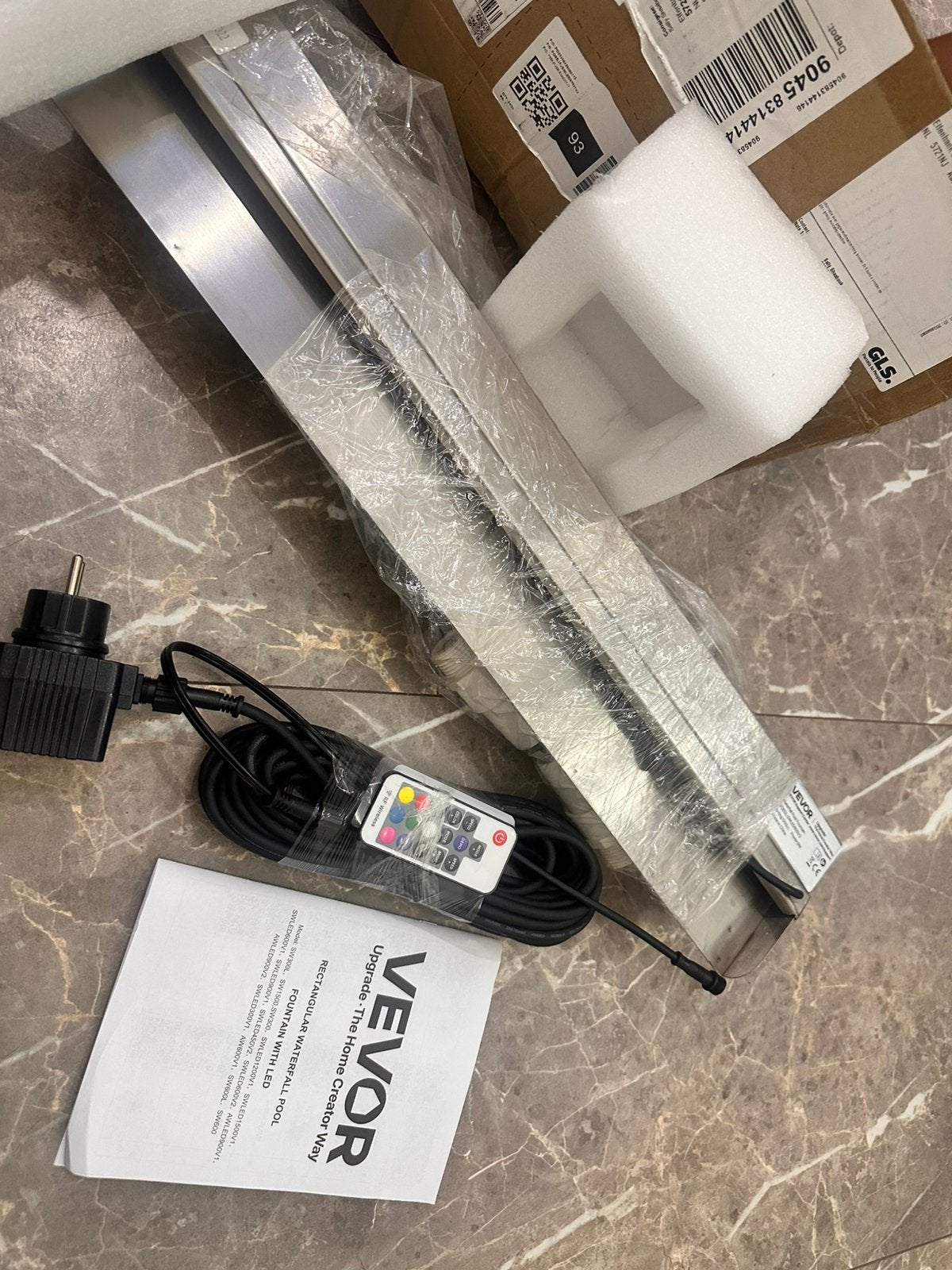 VEVOR zwembadwaterval 60 cm RVS met LED – nieuw, Huis en Inrichting, Ophalen of Verzenden, Nieuw