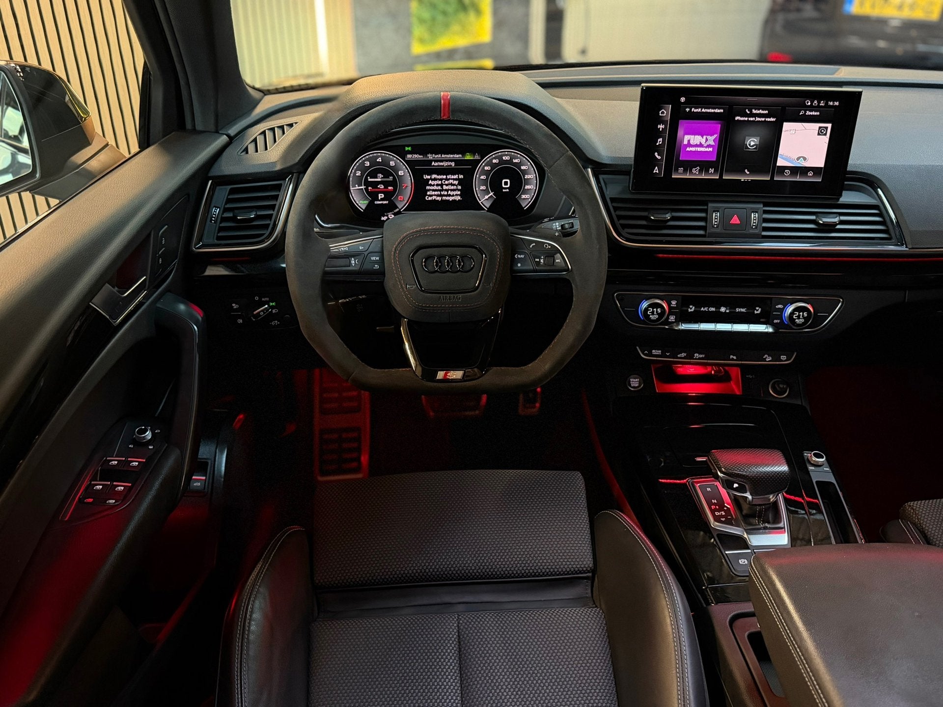 Audi Q5 Sportback 50 TFSI e Quattro Competition 3X S-LINE|PA, Auto's, Automaat, Dealer onderhouden, 4 cilinders, Leder en Stof