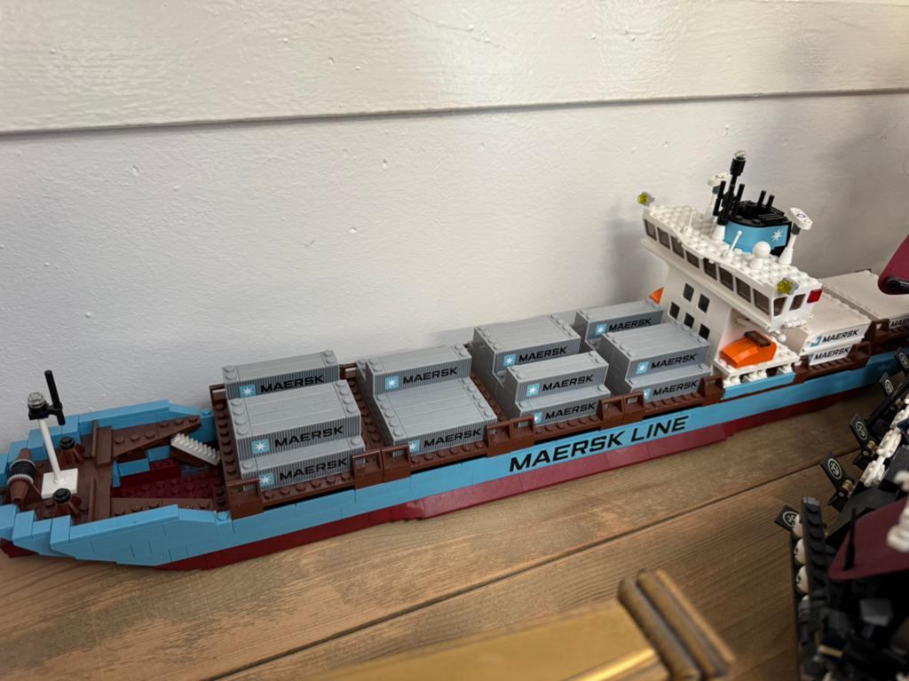 LEGO Maersk Line Containerschip 10155 met doos en boekjes, Ophalen, Zo goed als nieuw, Overige merken