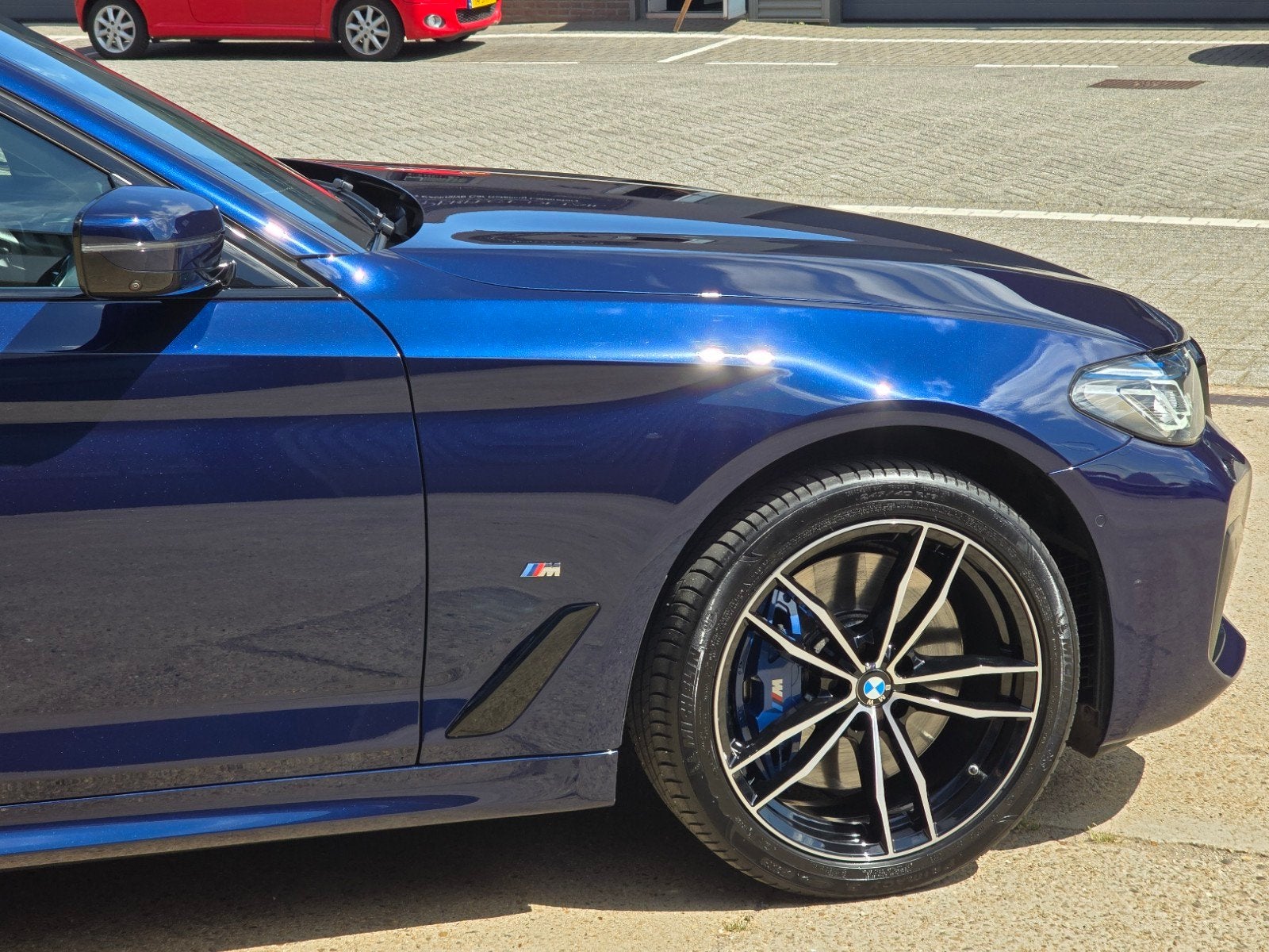 BMW 540i LCI M-Sport Nappa Laser Pano INDIVIDUAL VOL BJ 2021, Automaat, Blauw, Leder, Vierwielaandrijving
