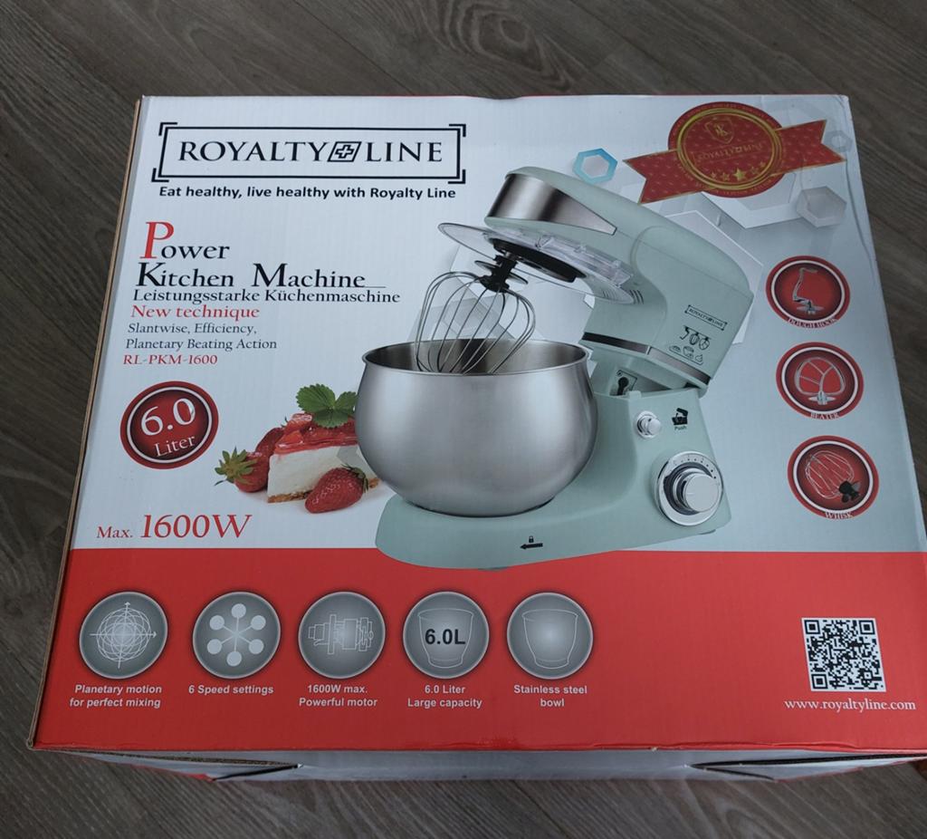 Royalty Line Power Keukenmachine - 6L, 1600W   NIEUW IN DOOS, 4 liter of meer, Ophalen of Verzenden, Nieuw, 3 snelheden of meer
