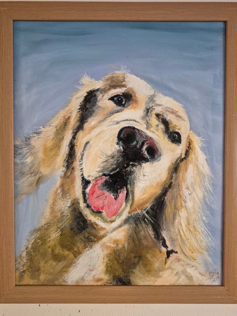 Schilderij, Ophalen, Acrylverf, Doek, Dieren