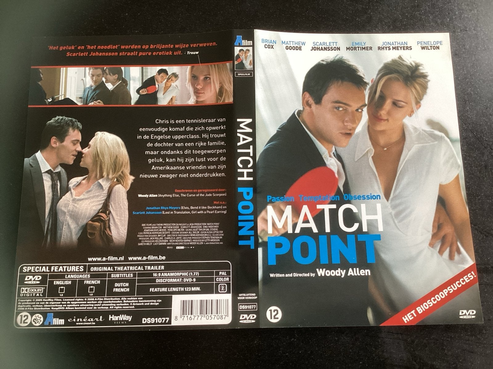 Match Point DVD - Woody Allen film met Scarlett Johansson, Nederlands, Breedbeeld, Vanaf 12 jaar, Gebruikt