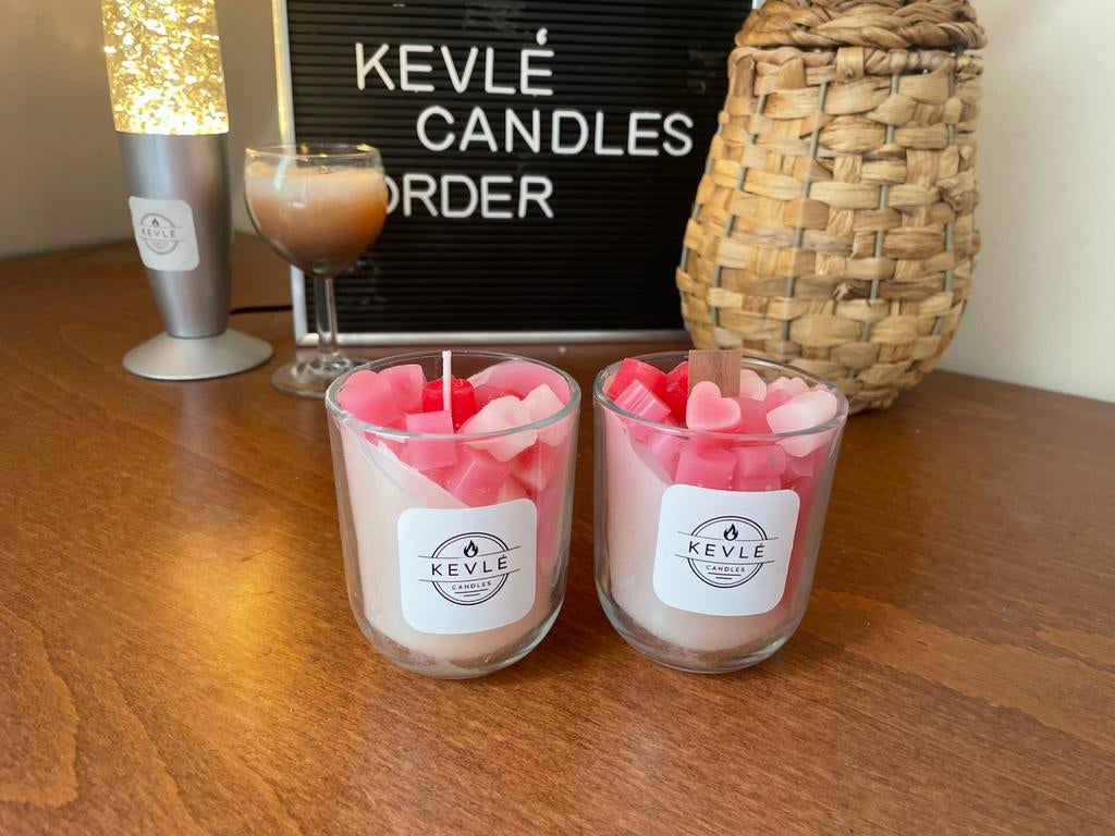 Kaars “sweethearts” by keflé candles, Overige materialen, Overige kleuren, Nieuw, Ophalen of Verzenden