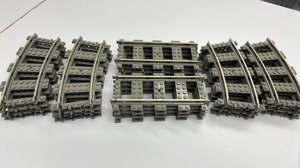 SB1806 Lego trein rails 9volt 16x bocht, 8x recht, Ophalen of Verzenden, Zo goed als nieuw