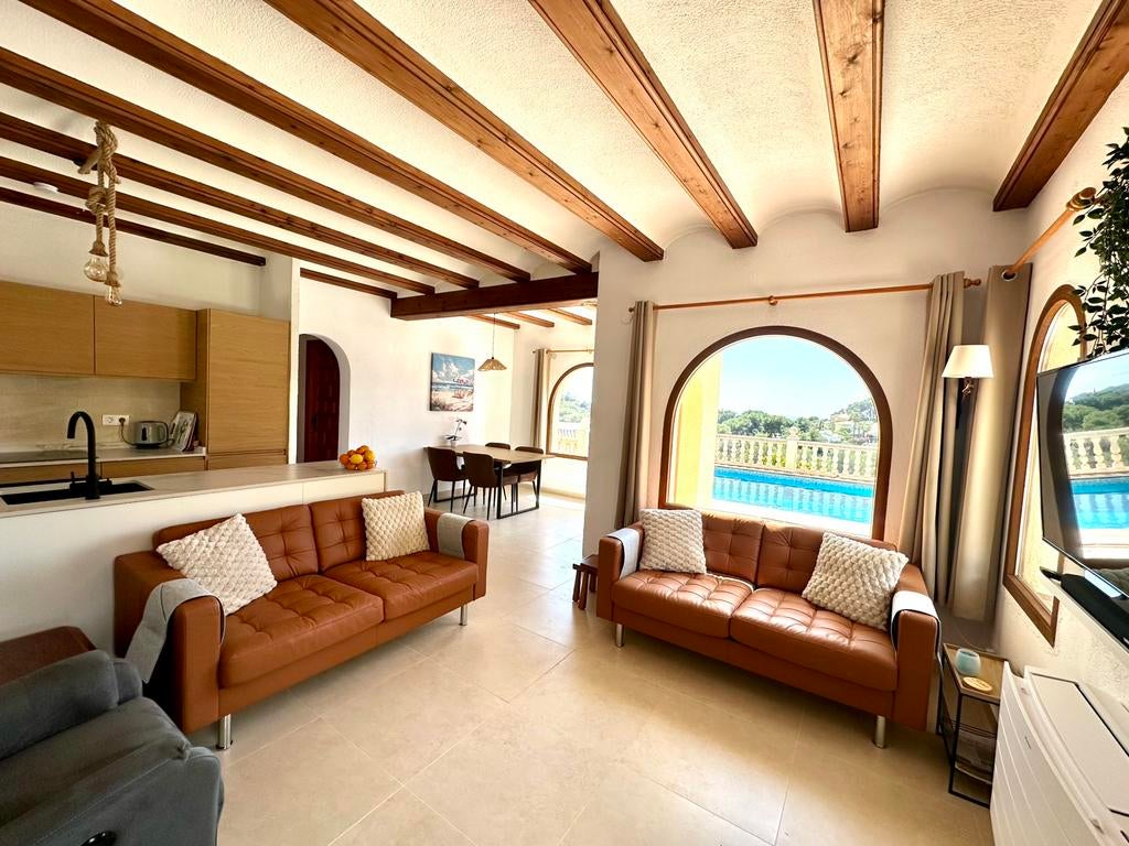 *GERENOVEERD* Spanje, Javea: Villa 6 pers. Privé XL-zwembad!, Open haard, Costa Blanca, Aan zee, Stad