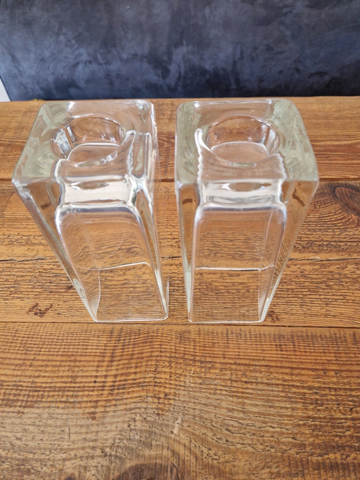 2 glazen vazen / waxinelichtje houders, Ophalen of Verzenden