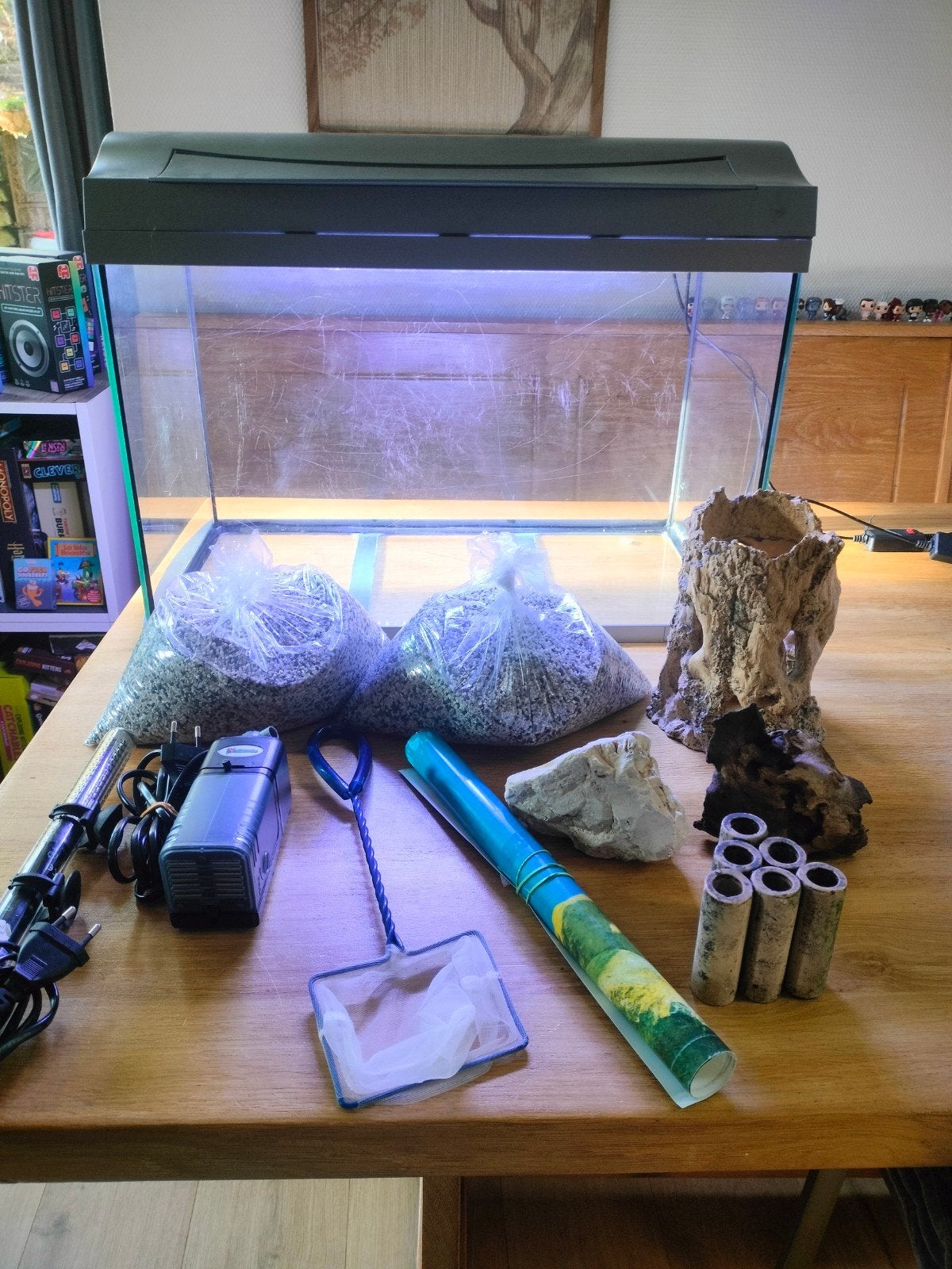 Aquarium 54 liter met accessoires, Ophalen, Leeg aquarium