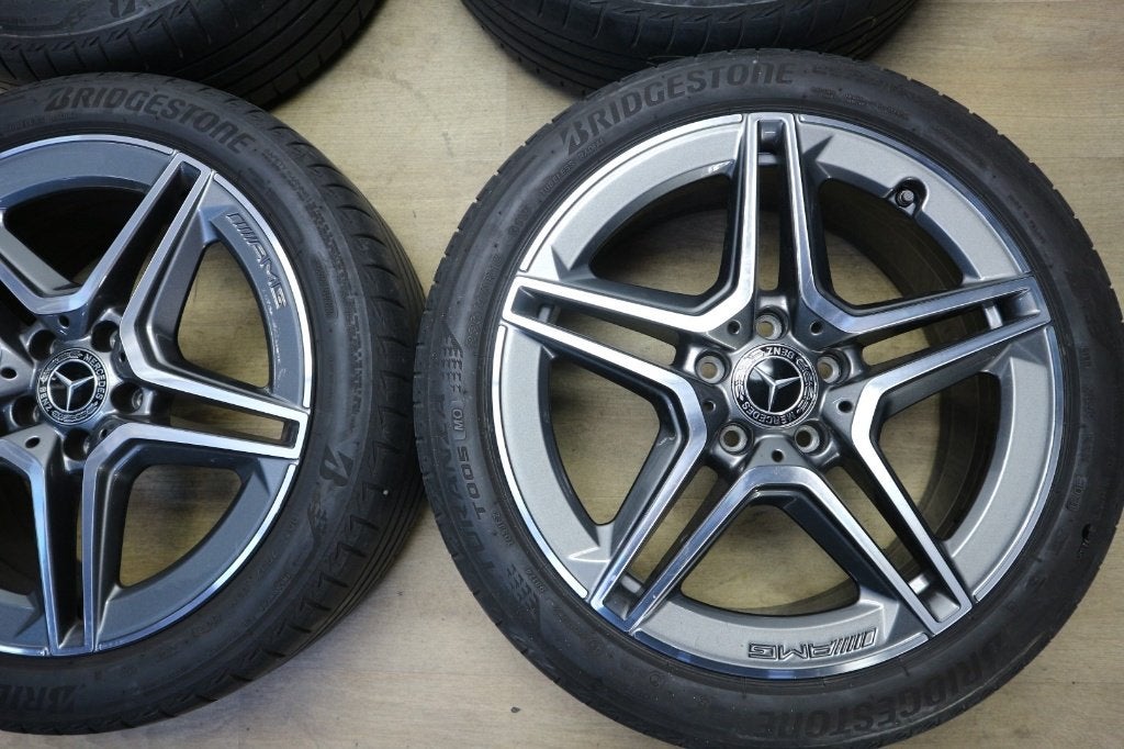 18 inch Mercedes A-klasse AMG velgen + zomerbanden origineel, 18 inch, Gebruikt, Banden en Velgen, Ophalen of Verzenden