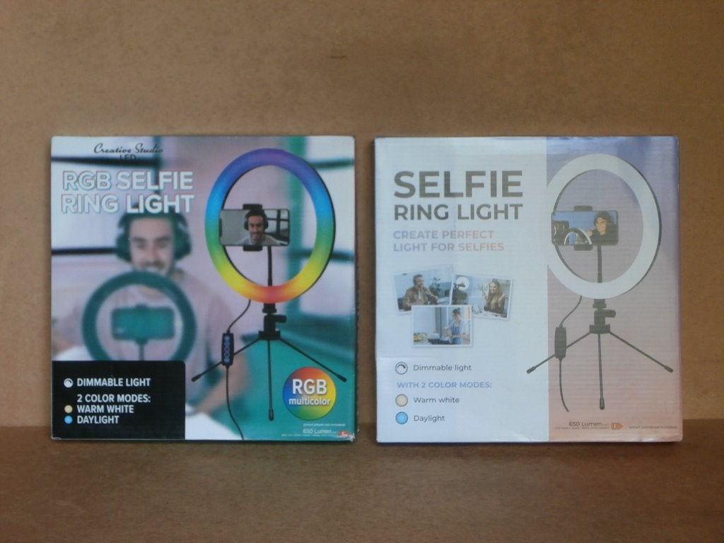2 Selfie led ring light Bluetooth USB 2 kleuren tripod lamp, Ophalen of Verzenden, Nieuw, Ministatief