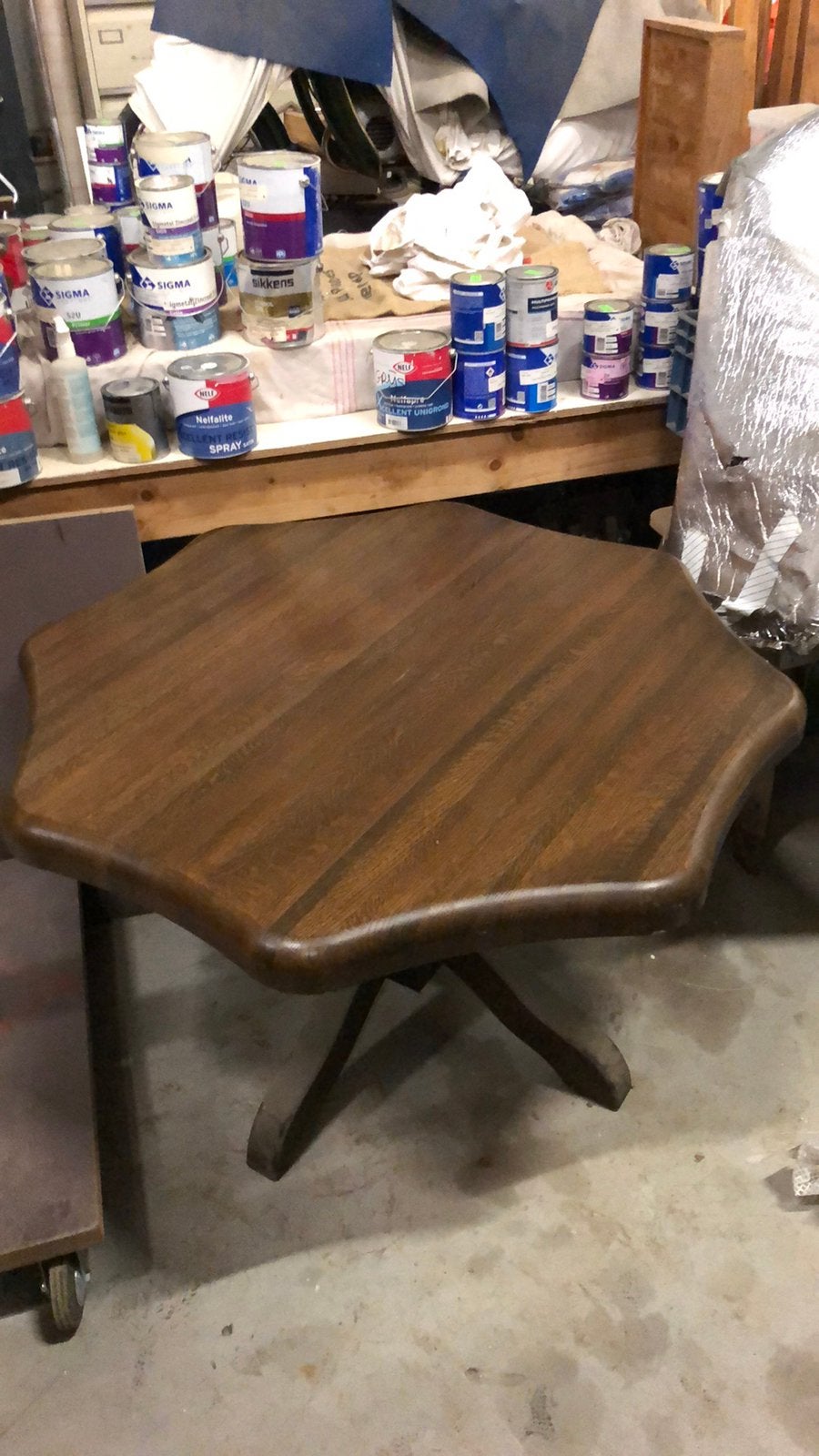 Massief eiken houten tafel., Ophalen