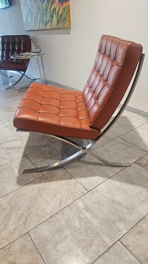 Original 1999 Barcelona Chair by Alivar (Italy), Ophalen, Eenpersoons, 75 tot 100 cm, Zo goed als nieuw