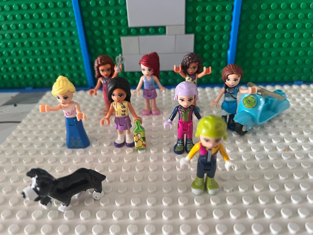 Lego veel friends poppetjes en eem hond, Kinderen en Baby's, Speelgoed | Duplo en Lego, Ophalen of Verzenden, Zo goed als nieuw