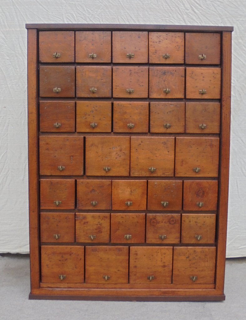Ladekast apothekerskast winkelkast, Gebruikt, 5 laden of meer, 150 tot 200 cm, 25 tot 50 cm