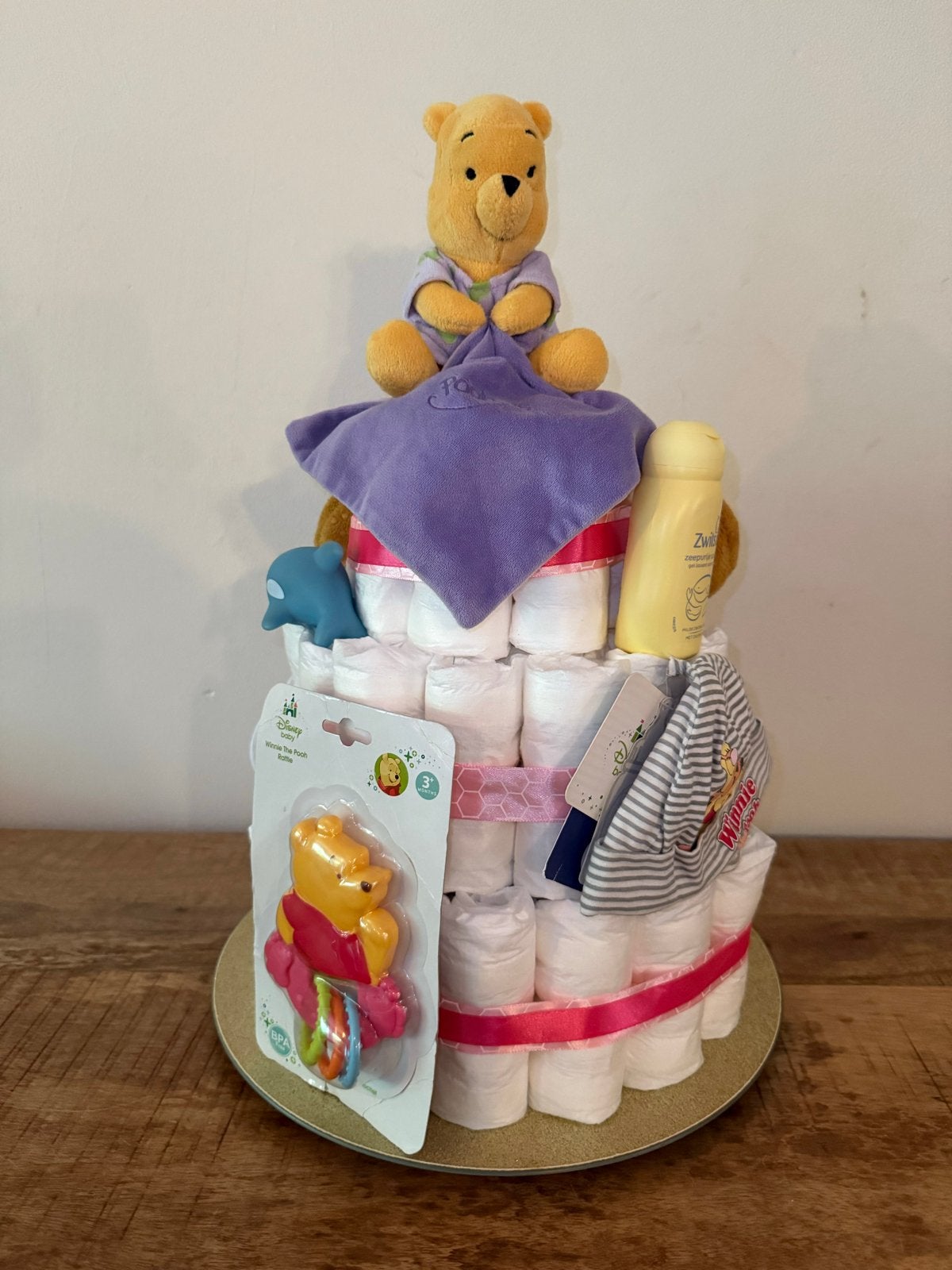 Winnie de Poeh Luiertaart - Maat 2 luiers, Ophalen, Nieuw, Kraamcadeau