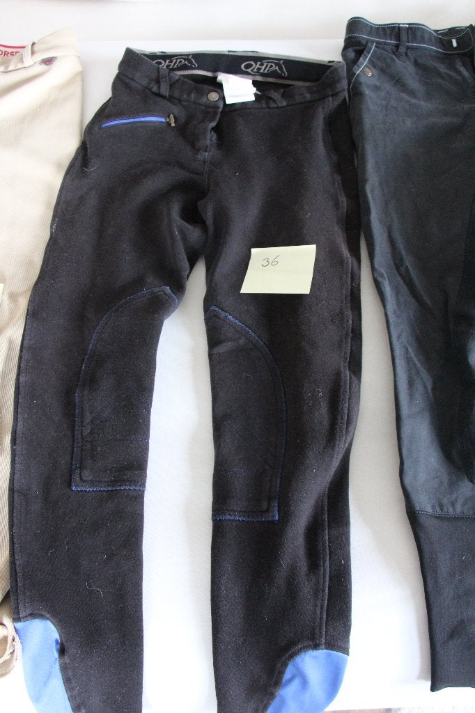paardrijbroek QHP maat 36 zwart, Gebruikt, Zwart, QHP, M