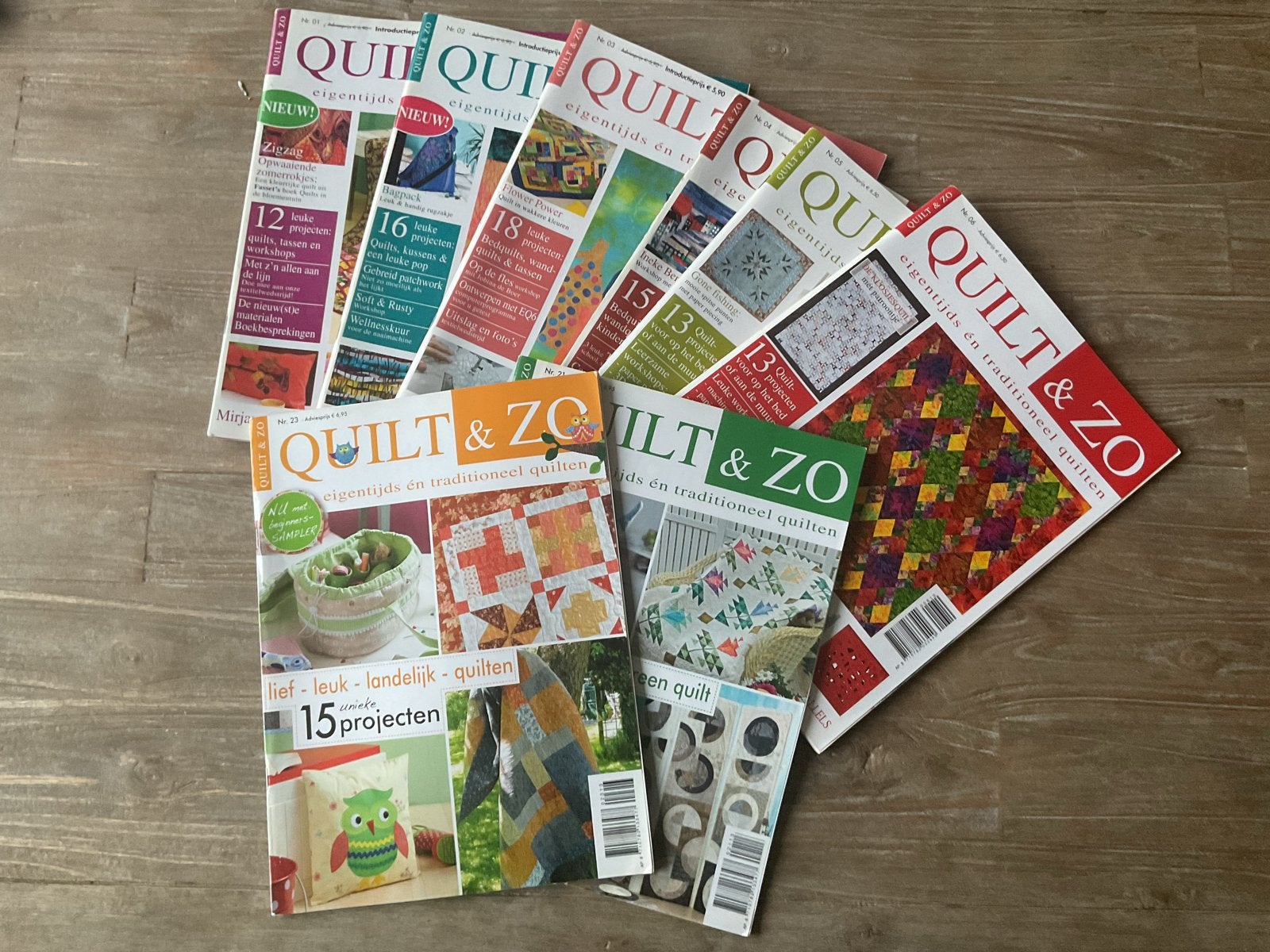 Quilt & Zo bladen met patronen 8 stuks, Ophalen of Verzenden, Zo goed als nieuw, Overige typen