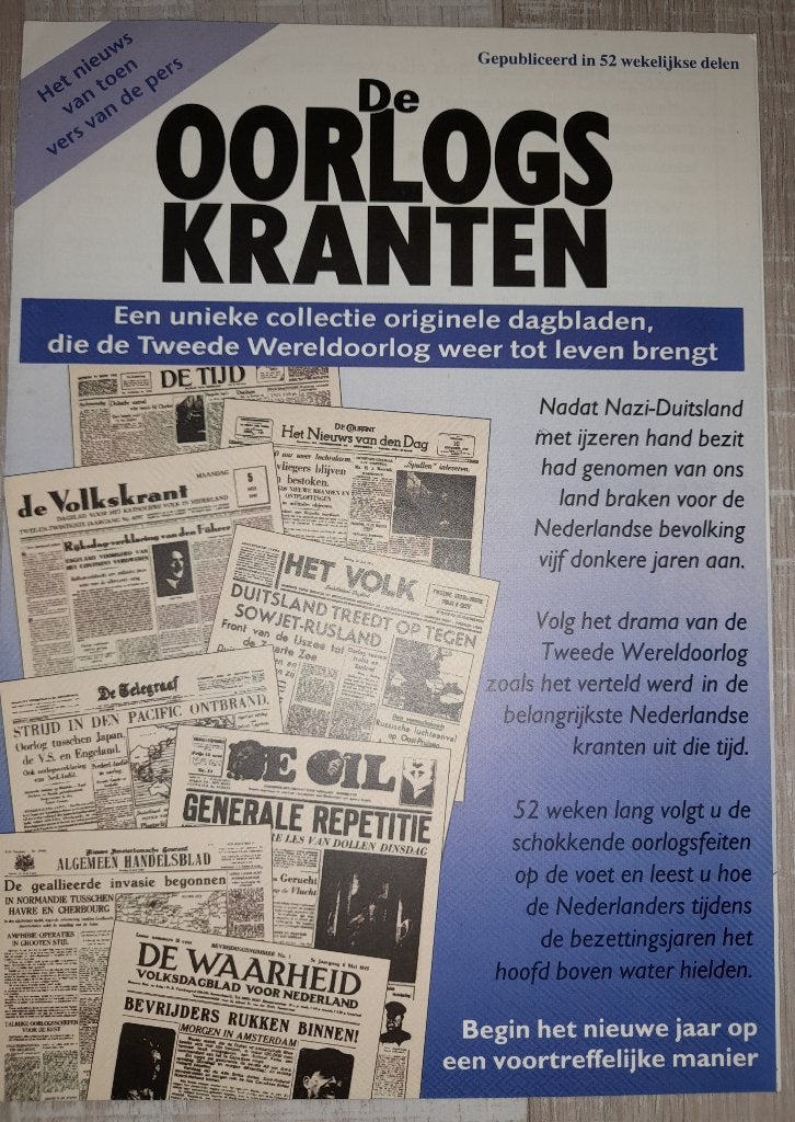 Serie 'De oorlogskranten', Ophalen, 1940 tot 1960, Tijdschrift
