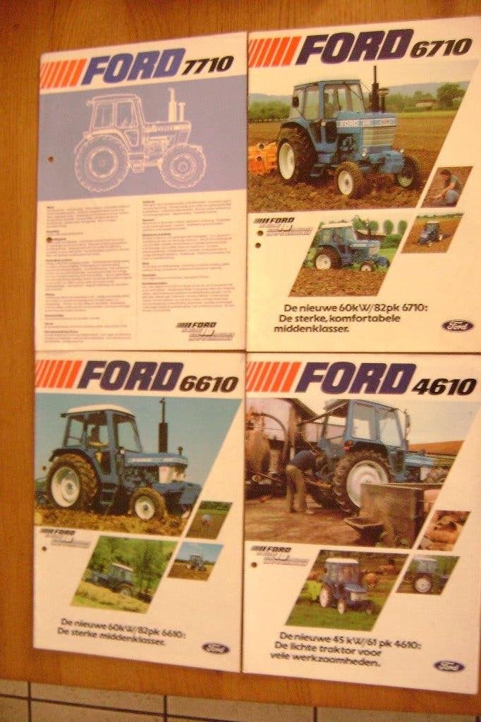 Ford 6610, 6710 en 7710 folders, Folder, Ophalen of Verzenden, Zo goed als nieuw, Ford Nederland N.V.