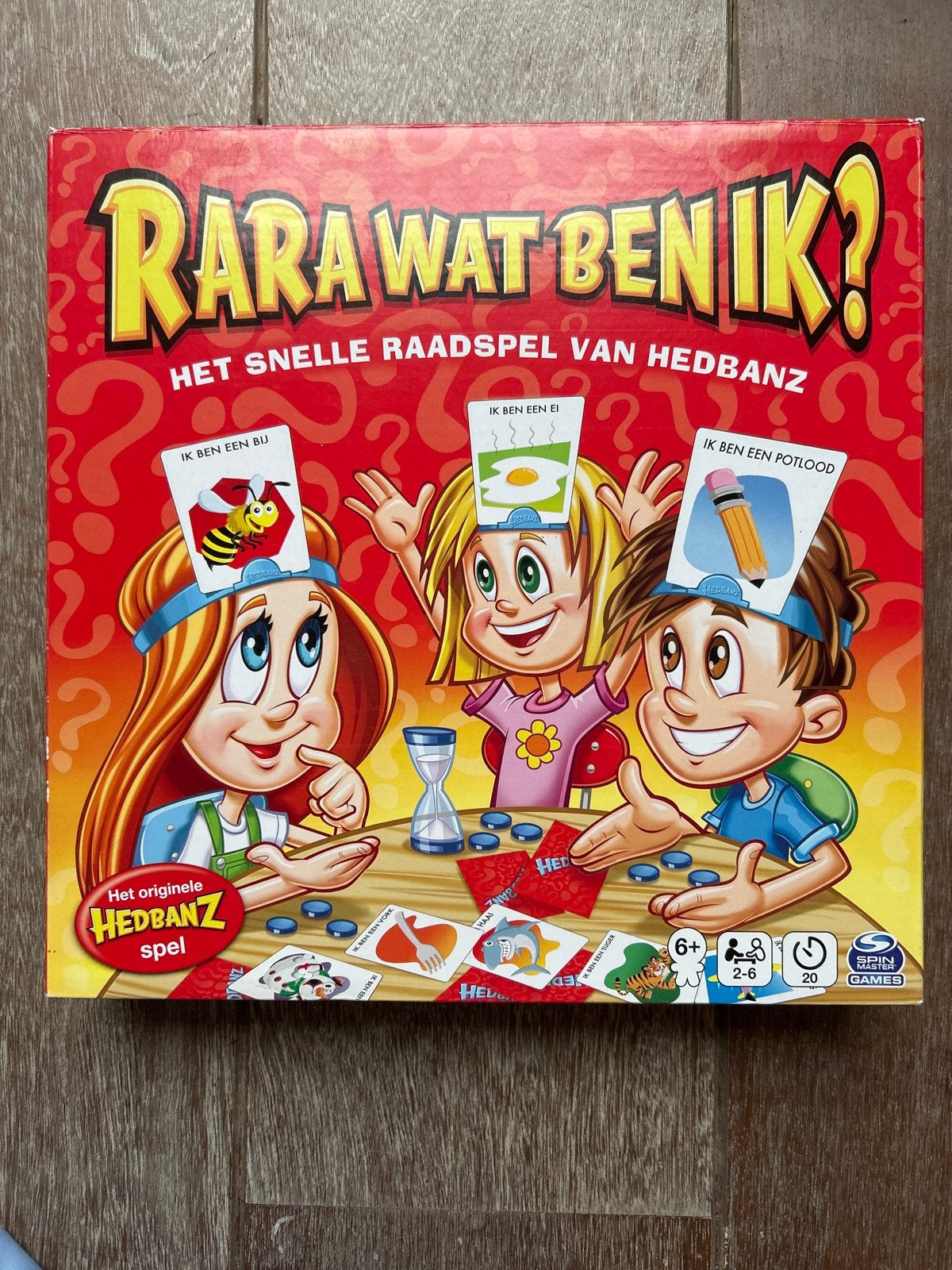 Rara Wat Ben Ik? - Het Snelle Raadspel van Hedbanz, Drie of vier spelers, Ophalen of Verzenden, Zo goed als nieuw