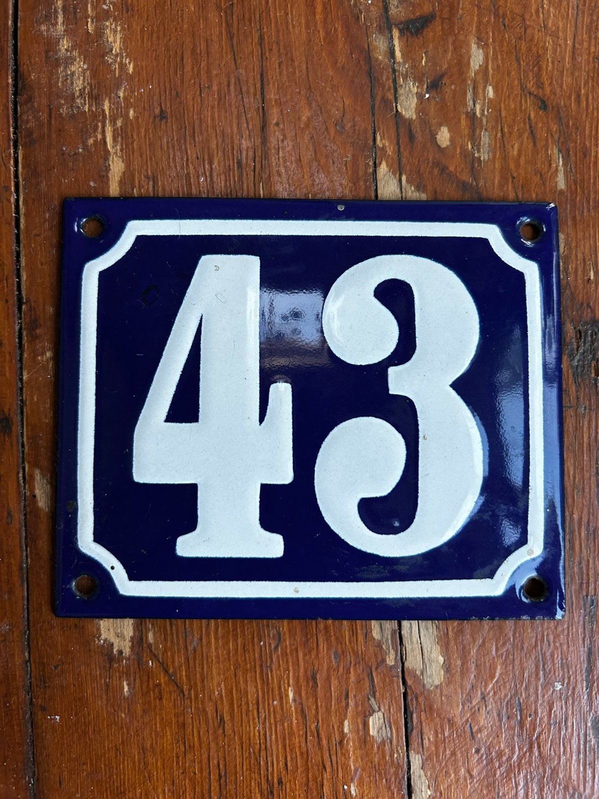 Huisnummer 43 oud emaille, Antiek en Kunst, Ophalen