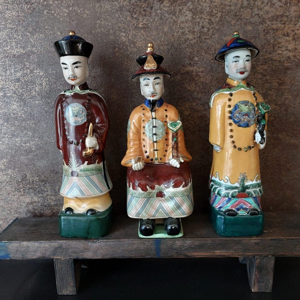 3 Chinese keizerbeelden, Ophalen of Verzenden