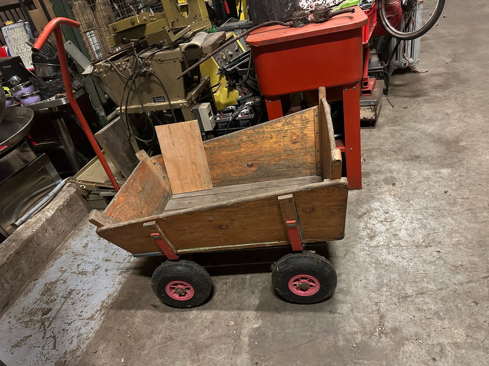 Houten bolderkar met wielen, Ophalen, Gebruikt, Overige typen