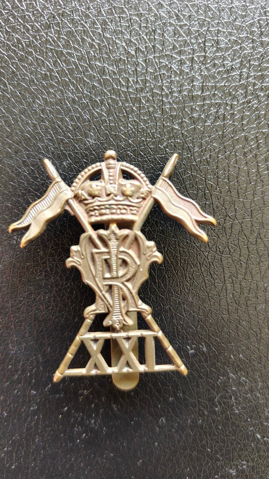 Originele WW1 capbadge 21th Lancers., Ophalen of Verzenden, Landmacht, Duitsland