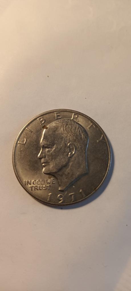 1971 Eisenhower Dollar Munt - VS, Ophalen of Verzenden, Losse munt