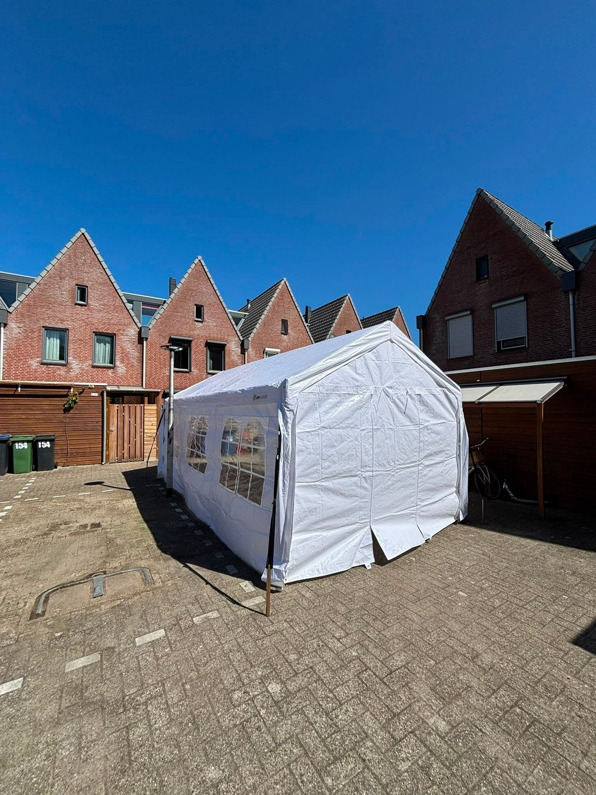 Partytent 3x3m (PE) - €175, Tuin en Terras, Ophalen, Zo goed als nieuw, Minder dan 5 meter