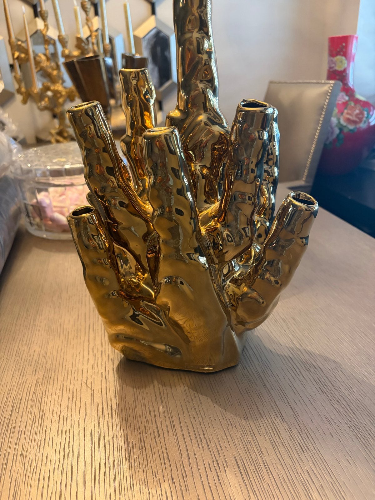 Splinternieuwe gouden vaas van Pols Potten, Huis en Inrichting, Ophalen of Verzenden, Nieuw, Goud, Steen/keramiek