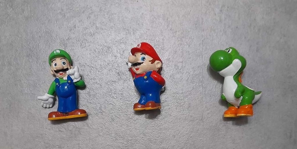 Luigi, Super Mario, Yoshi van het spel Super Mario Brothers, Ophalen of Verzenden, Zo goed als nieuw