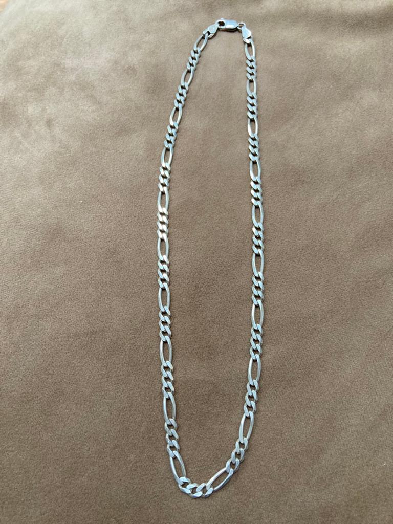 Zilveren figaro ketting heren, Ophalen of Verzenden, Zo goed als nieuw, Zilver, Zilver