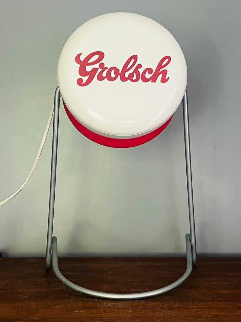 Vintage Grolsch Beugellamp uit de Jaren ’90, Ophalen of Verzenden, Zo goed als nieuw, Kunststof