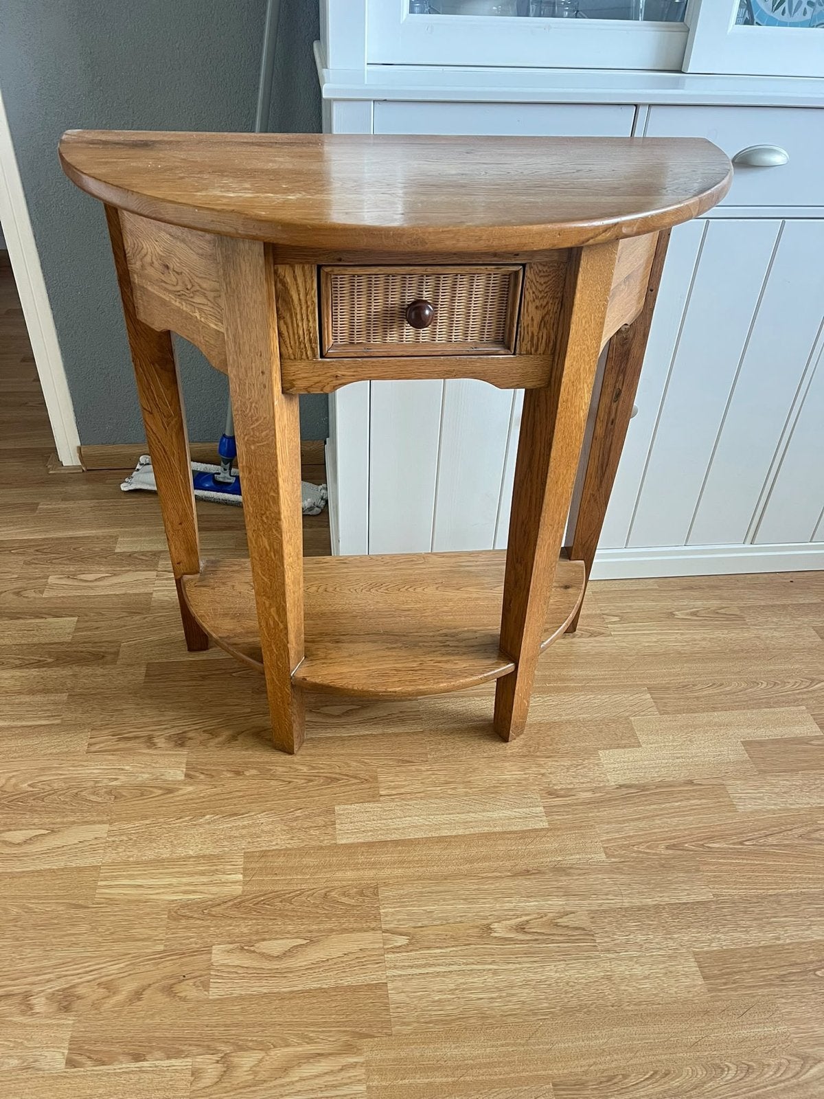 Half ronde sidetable met lade - 80x80x40 cm, Ophalen, Gebruikt, 75 cm of meer, Overige vormen
