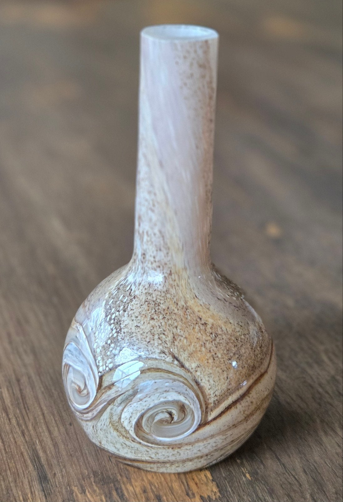 Vintage Gozo Glass Malta design vaas – 'Stone' collectie, Ophalen of Verzenden, Vaas, Glas, Handgemaakt