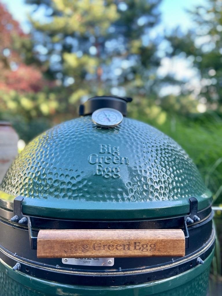 Big Green Egg XL met onderstel, hoes en accessoires, Ophalen, Gebruikt, Met accessoires
