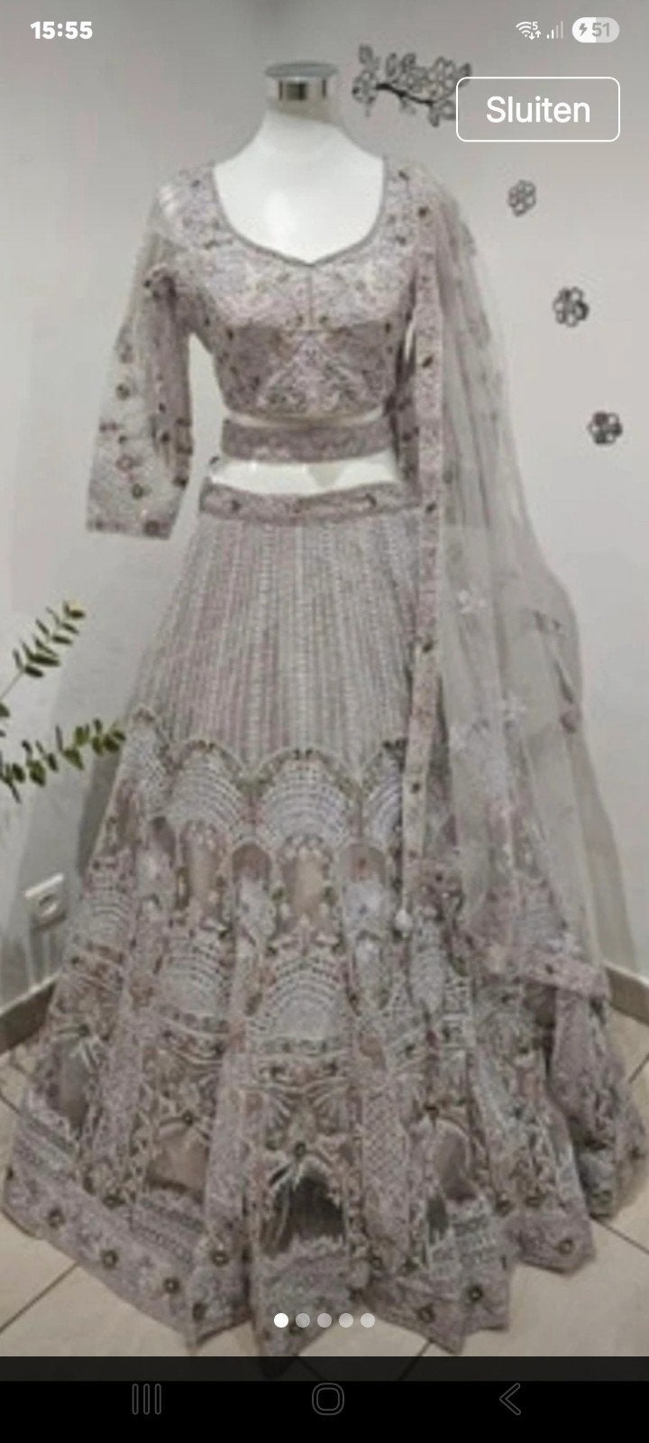 Prachtige Indiase Lehenga - Maat L, Ophalen, Overige typen, Maat 42/44 (L), Zo goed als nieuw