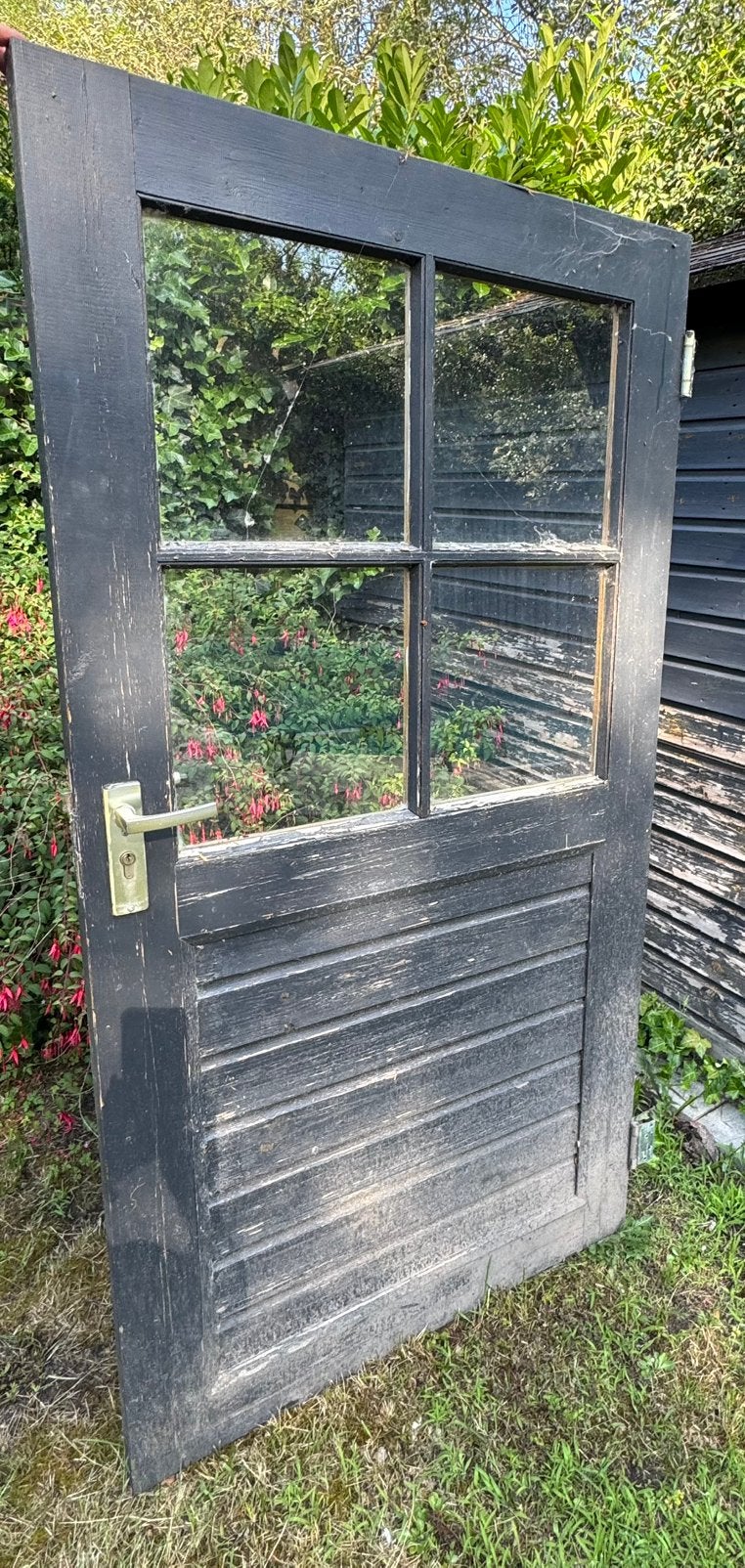 Buitendeur 93br x 182hoog en raam, Ophalen, Zo goed als nieuw, Buitendeur, 200 tot 215 cm