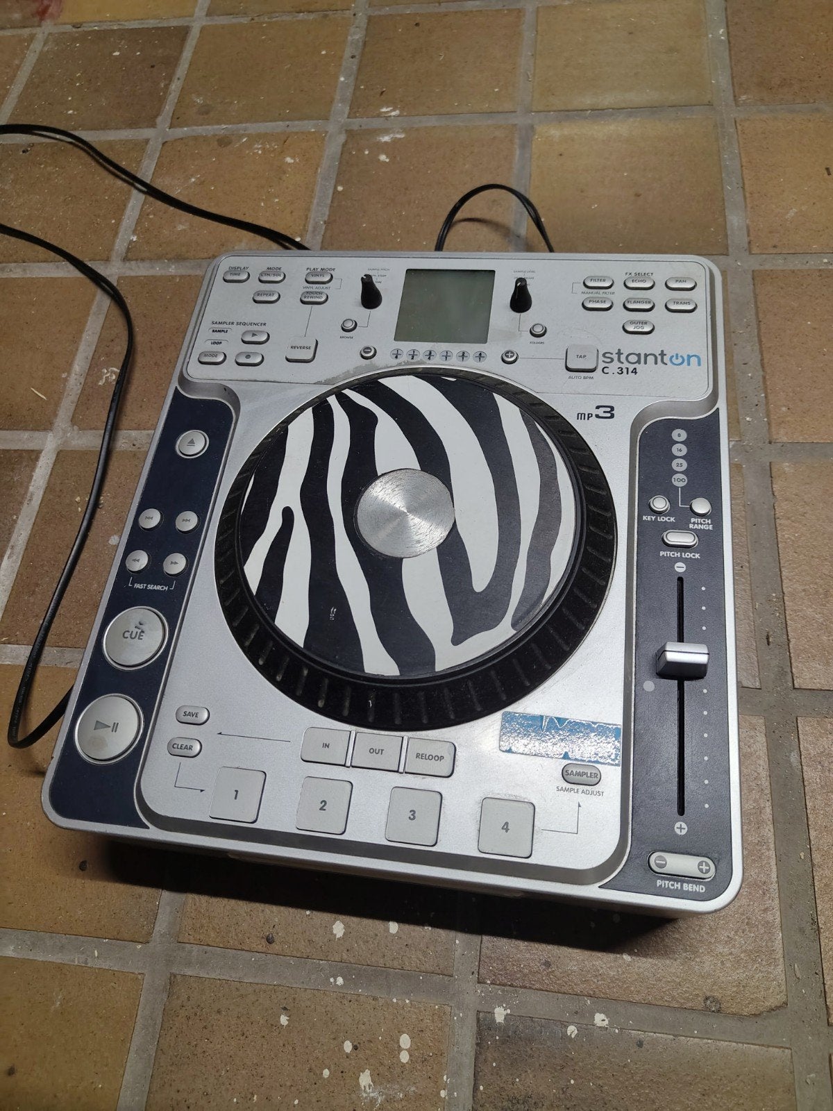 Stanton C.314 MP3 DJ CD-speler met zebra-patroon, Muziek en Instrumenten, Ophalen of Verzenden, Gebruikt, Dj-set, Overige merken