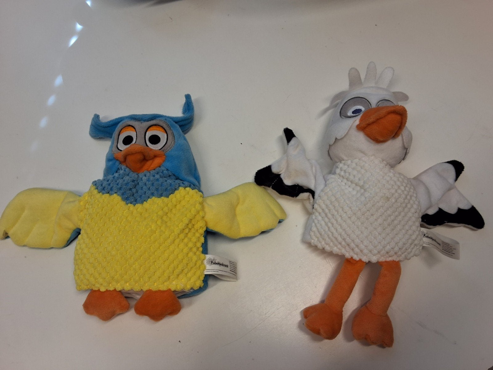 Fabeltjeskrant handpoppen: Meneer de Uil & Juffrouw Ooieva, Gebruikt, Overige merken, Overige karakters, Overige typen