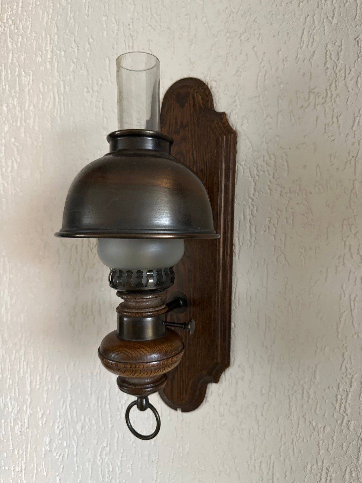 Antieke wandlamp - Olie/Petroleum lamp stijl, Ophalen of Verzenden
