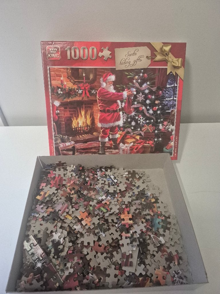 Mooie kerstpuzzel 1000 stukjes, Ophalen of Verzenden, 500 t/m 1500 stukjes, Gebruikt, Legpuzzel