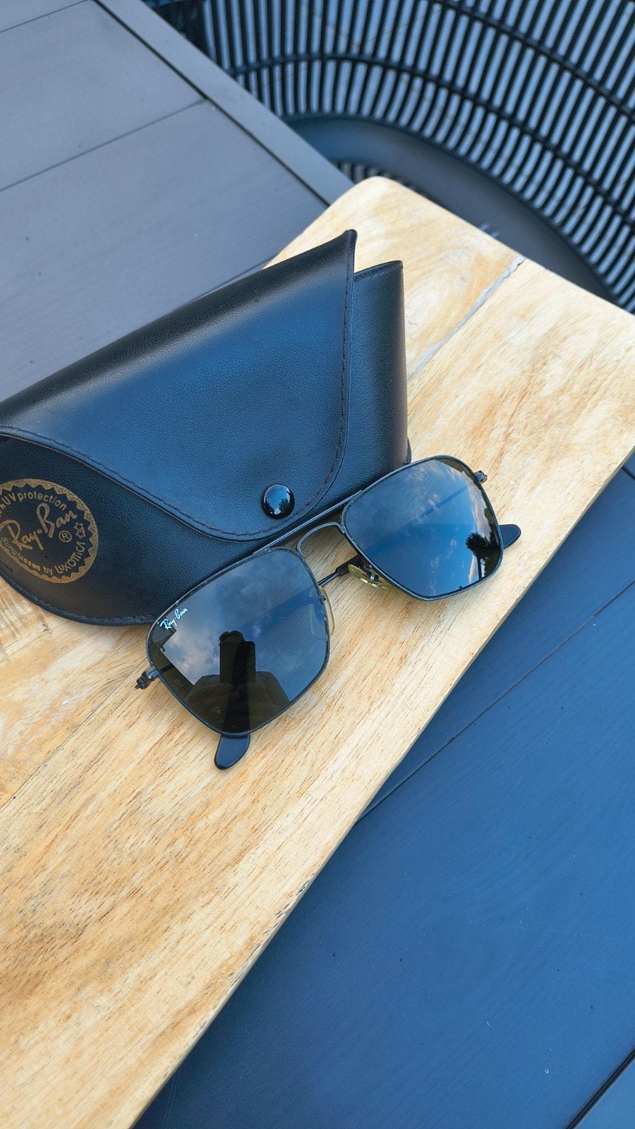 Vintage Ray-Ban B&L USA Black Caravan 52-13, Sieraden, Tassen en Uiterlijk, Gebruikt, Zwart, Ophalen of Verzenden, N t