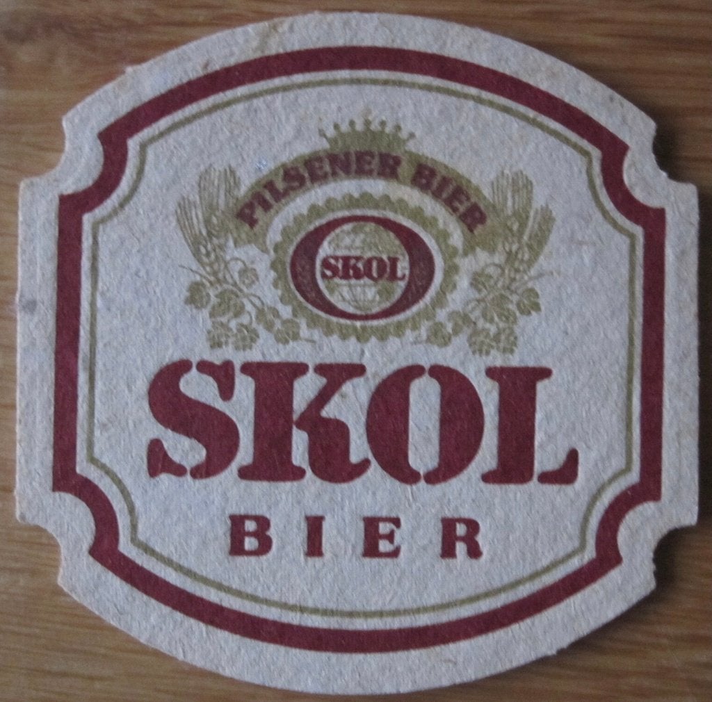 bierviltje van Skol bier, Ophalen of Verzenden, Zo goed als nieuw, Viltje(s), Overige merken