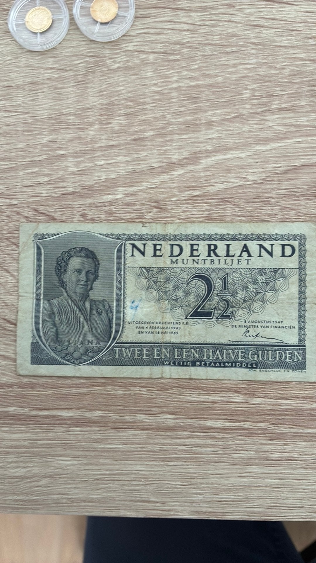 Muntbiljet twee en een halve gulden, Postzegels en Munten, Bankbiljetten | Nederland, Ophalen of Verzenden