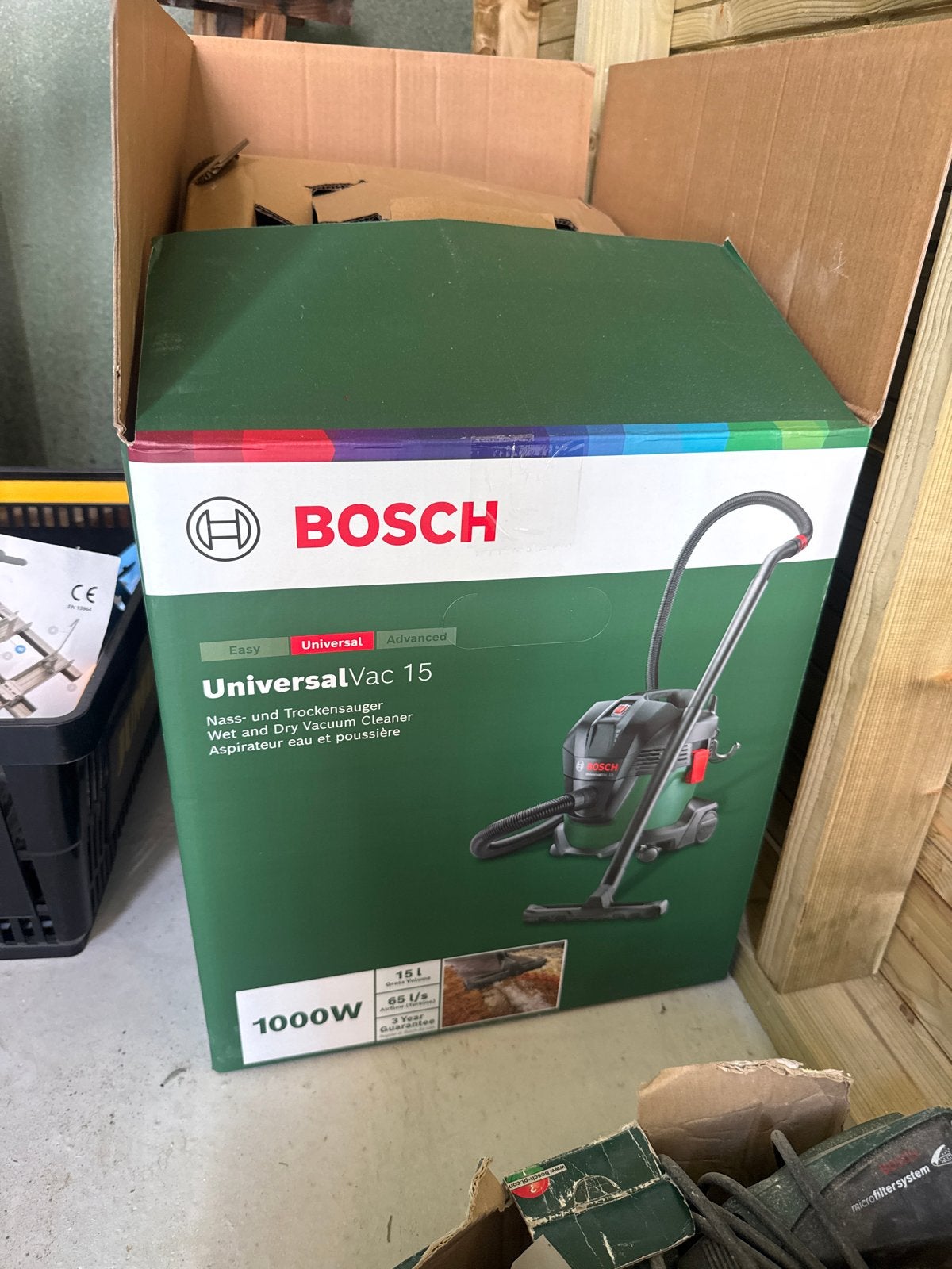 Bosch bouwstofzuiger wet and dry, Ophalen, Bosch, Nieuw, Industriële stofzuiger