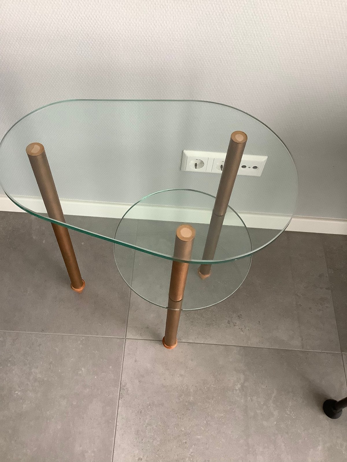 Bijzet tafel glas design, Minder dan 55 cm, Design, Ovaal, Ophalen