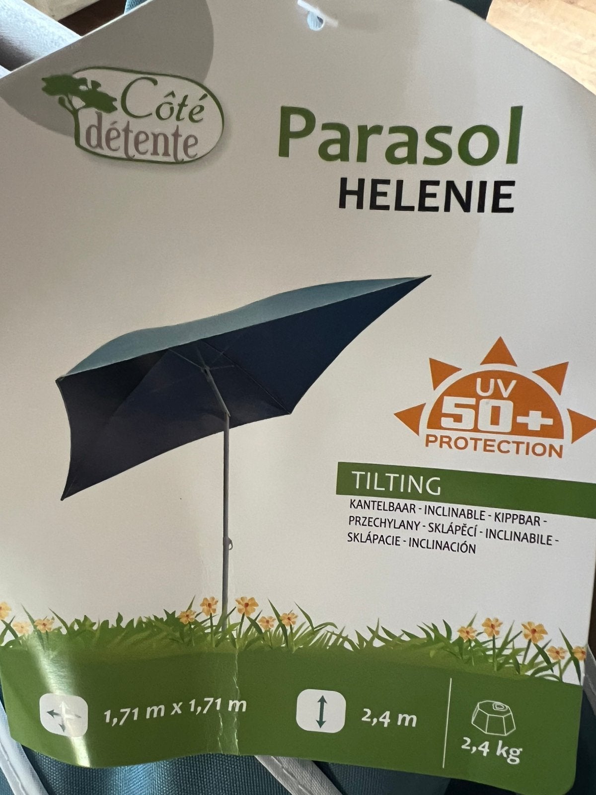 Parasol nieuw in draagtas, Ophalen, Zo goed als nieuw, 1 tot 2 meter