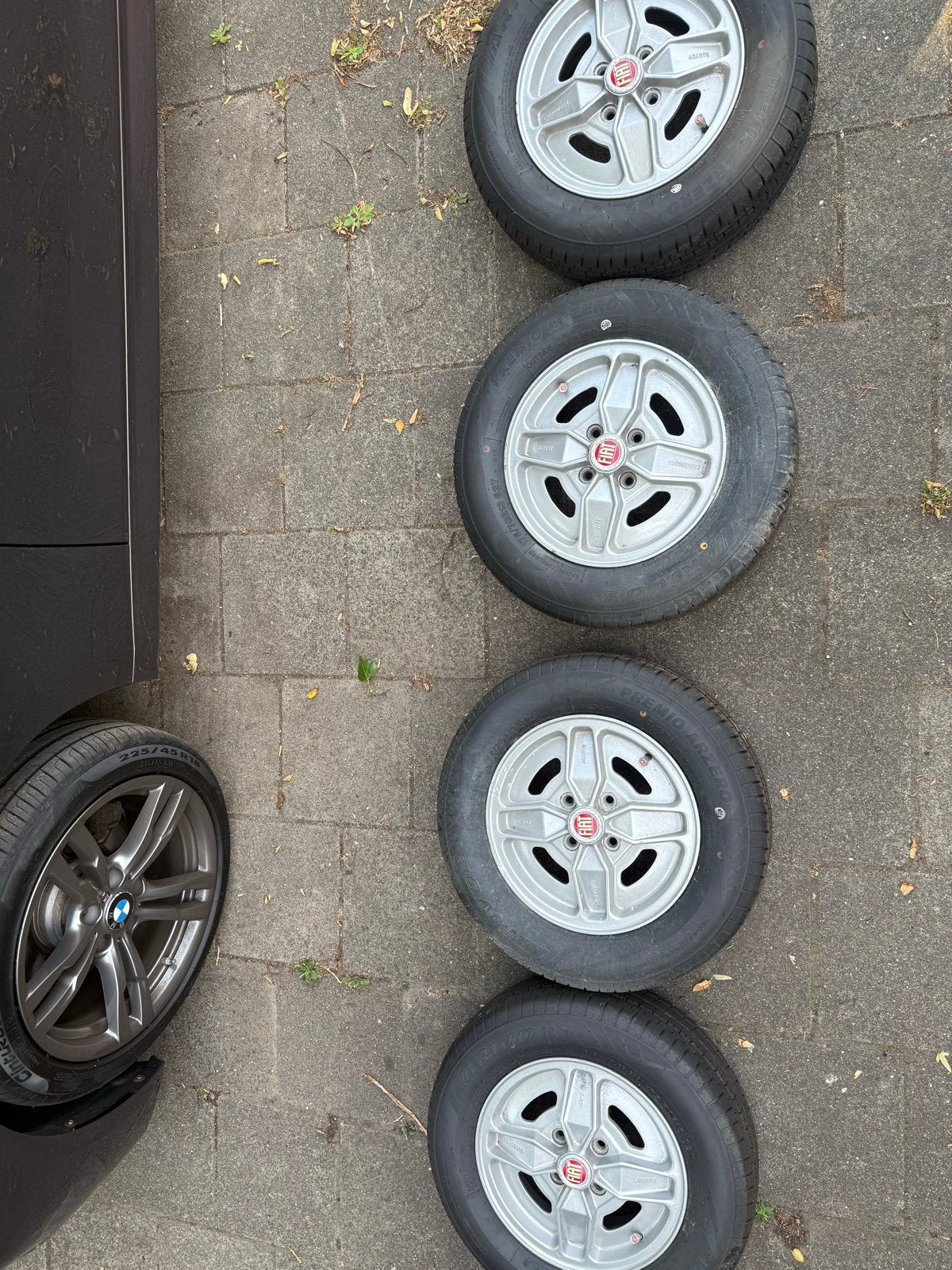 Cromodora Abarth velgen met nieuwe banden, Ophalen, 13 inch, 175 mm, Banden en Velgen